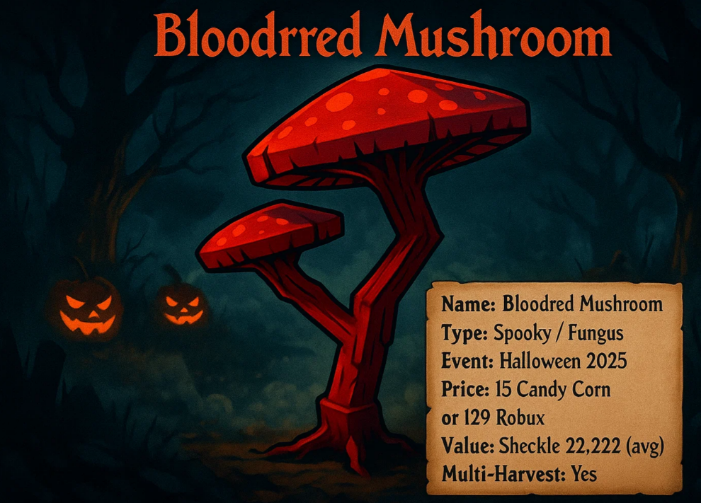 How to Get Bloodred Mushroom in Grow a Garden
